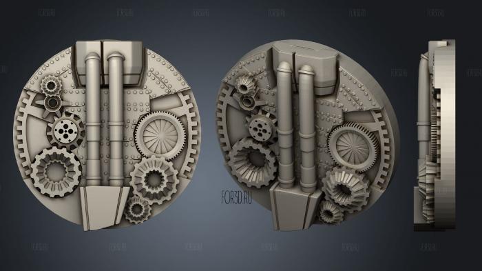 base steampunk 32mm e stl model for CNC