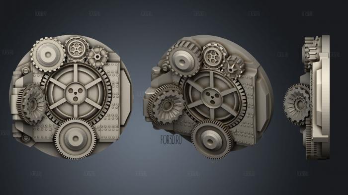 base steampunk 40mm k 3d stl модель для ЧПУ