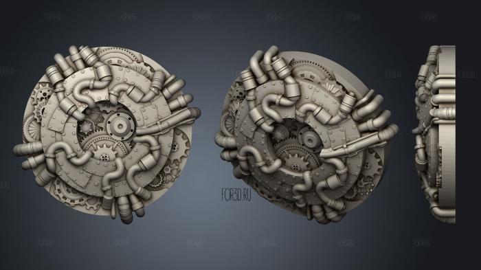 base steampunk 50mm l 3d stl модель для ЧПУ