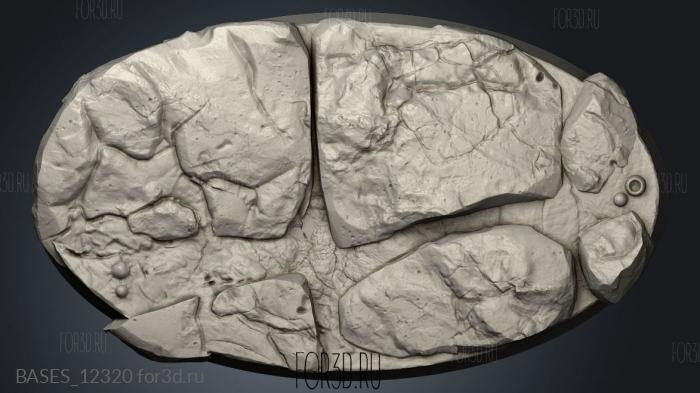 Volcanic Oval stl model for CNC