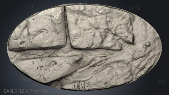 Volcanic Texture Oval Prim stl model for CNC