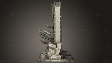 Инженер Растягивает Цели По Шипастой Стене 3d stl модель для ЧПУ
