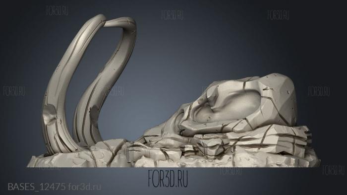 Wastelands Terrain Core Mammoth Skull stl model for CNC