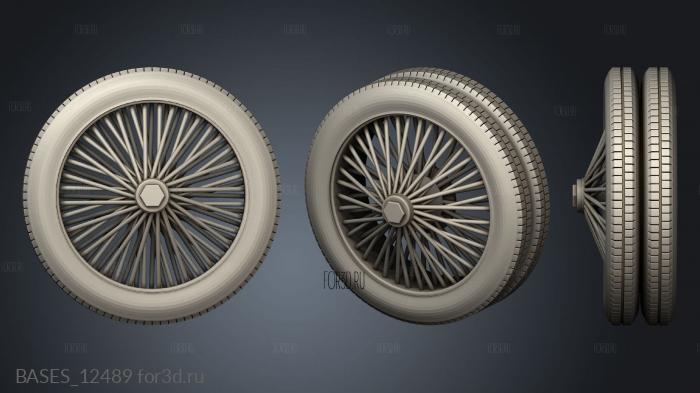 wheels various wheel Rear Minerva stl model for CNC