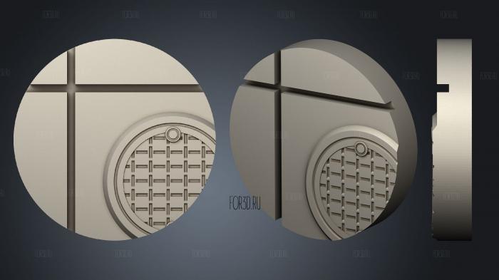 bases 25mm 01 018 stl model for CNC