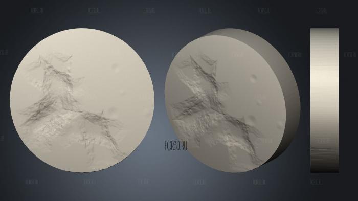 bases 25mm 01 020 stl model for CNC