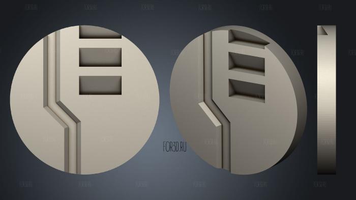 bases 40mm 01 006 stl model for CNC