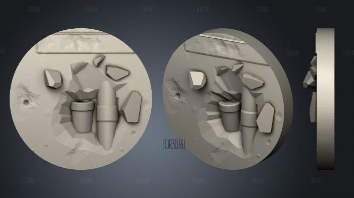 bases 40mm 01 017 stl model for CNC