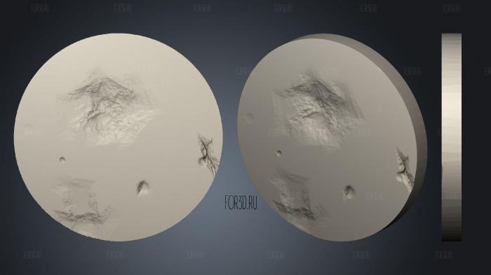 bases 50mm 01 005 stl model for CNC