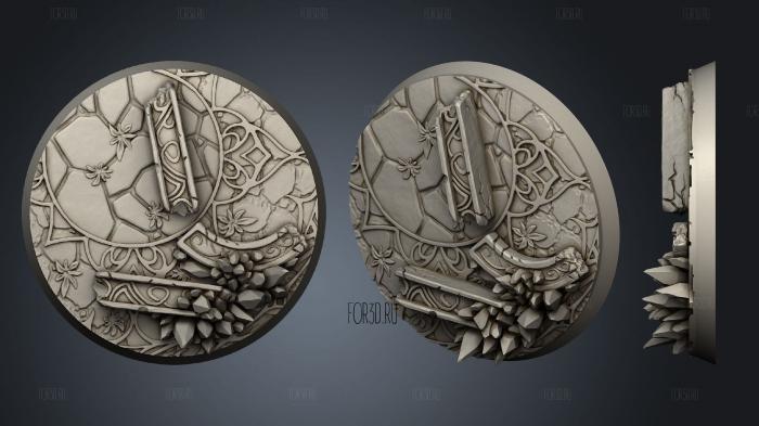 Bases Battle 50mm A decorated 3d stl модель для ЧПУ