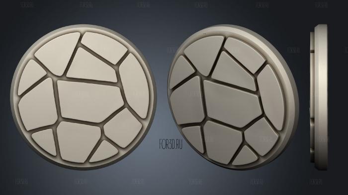 BASES CORE STONE1 25mm stl model for CNC
