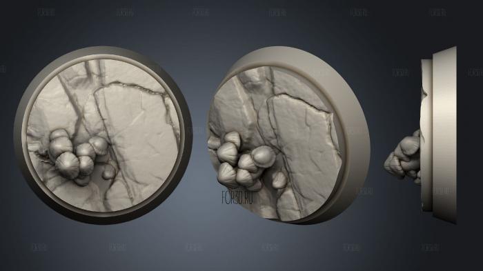 Bases Round 25 ver3 stl model for CNC