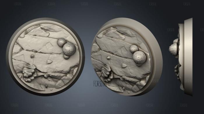 Bases Round 32 ver4 stl model for CNC