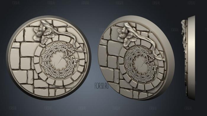 Bases Round 40 ver1 2 stl model for CNC