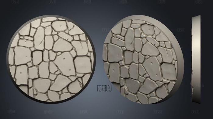 Battle Bases 3 40mm A stl model for CNC