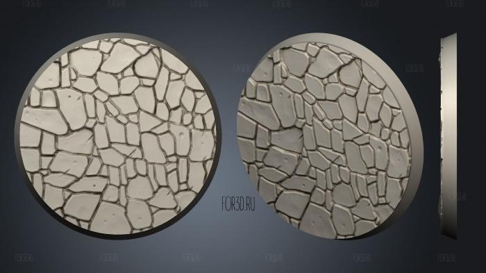 Battle Bases 3 50mm A stl model for CNC