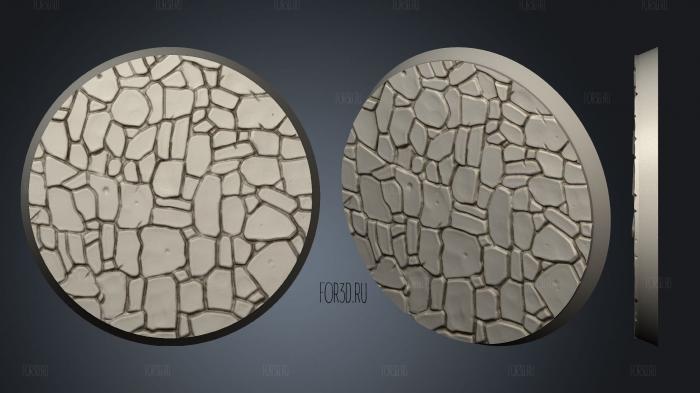 Battle Bases 3 50mm B stl model for CNC