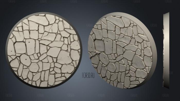 Battle Bases 3 50mm C stl model for CNC