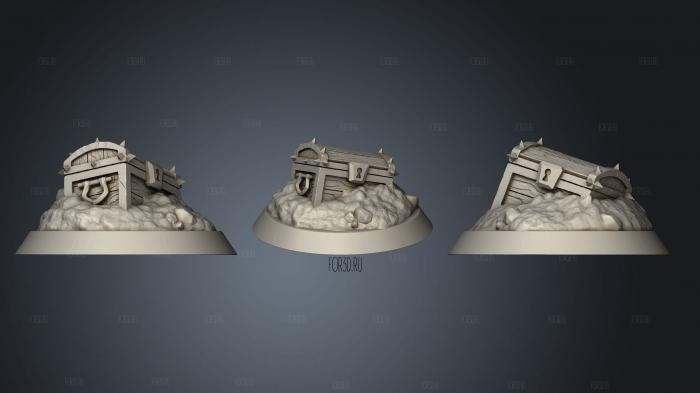 Buried Chest stl model for CNC