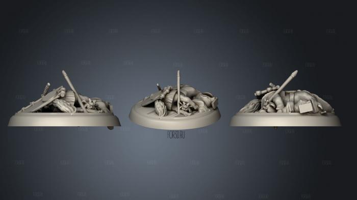 Casualty Markers Nippon Cavalrycasualtymarker001 stl model for CNC