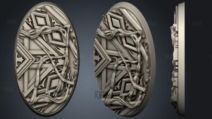 Cosmic Horror oval 60mm A stl model for CNC