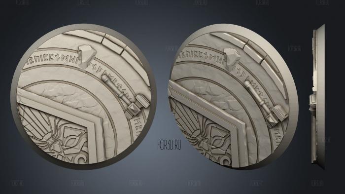 Dwarves Round 60mm 1 stl model for CNC