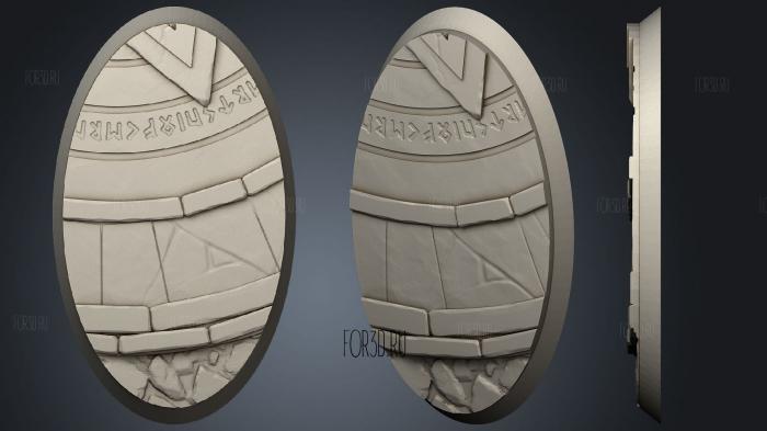 Dwarves Round 60mm 35mm 2 stl model for CNC