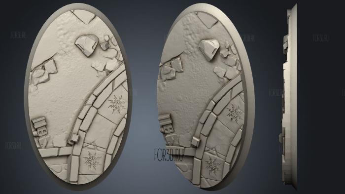 Dwarves Round 90mm 52mm 1 stl model for CNC