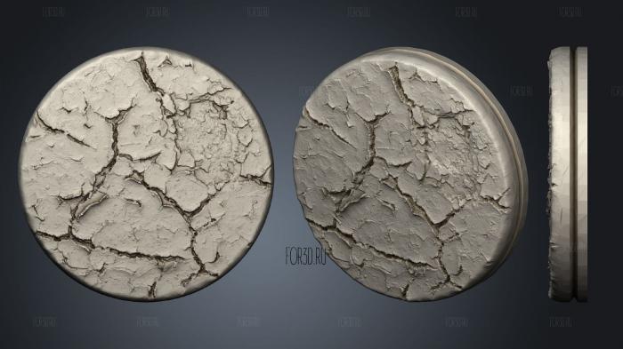 Empire of Scorching Sands Round Cracked Earth 1 stl model for CNC