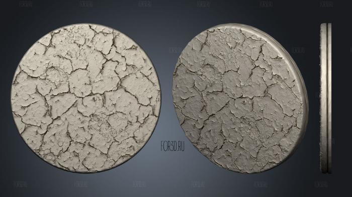 Empire of Scorching Sands Round Cracked Earth 2 stl model for CNC