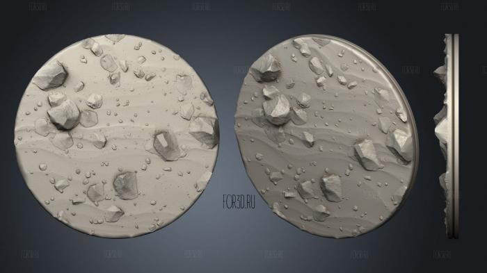 Empire of Scorching Sands Round Rocky Sand 2 stl model for CNC