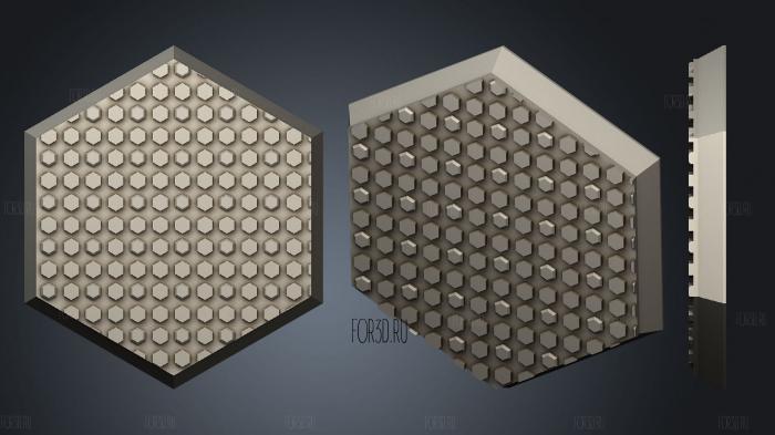 hexagonal 125p base indr 07 stl model for CNC