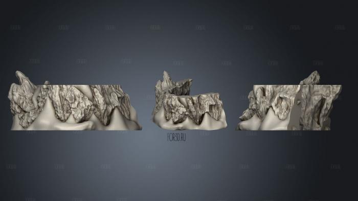 Ice Cave Bottom Split B stl model for CNC