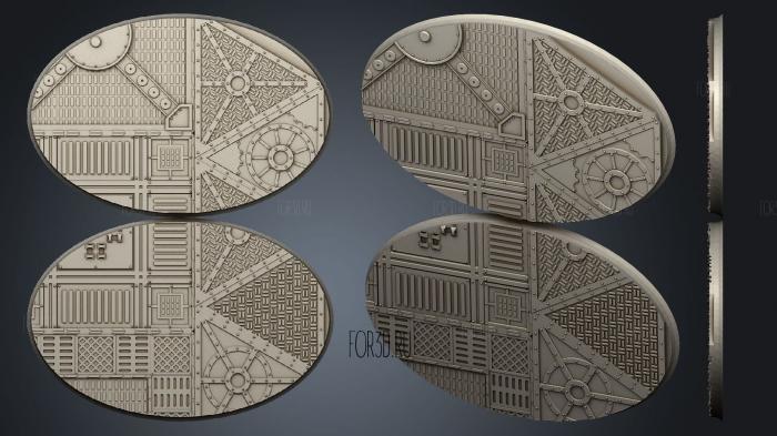 industrial bases damocles 1 oval  02 stl model for CNC