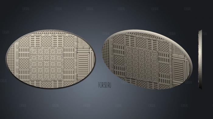 industrial bases damocles 1 oval  03 stl model for CNC