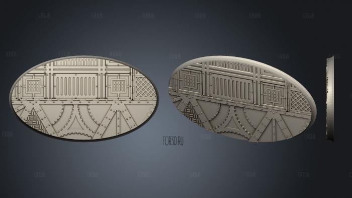 industrial bases damocles 1 oval 05 stl model for CNC
