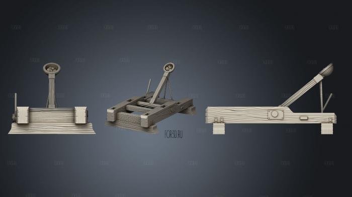 MAN CATAPULT BASE stl model for CNC