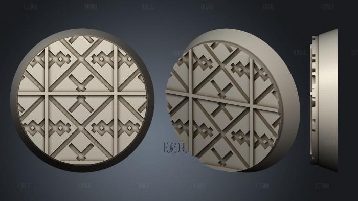 Miniatures bases 100mm 005 stl model for CNC