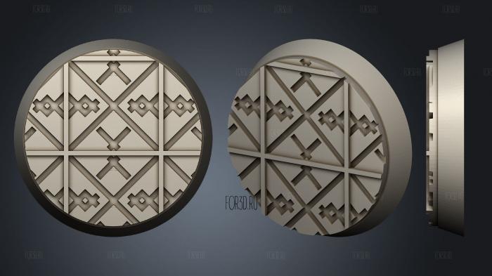 Miniatures bases 100mm 006 stl model for CNC