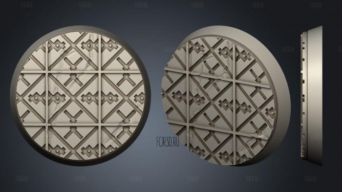 Miniatures bases 100mm 009 stl model for CNC