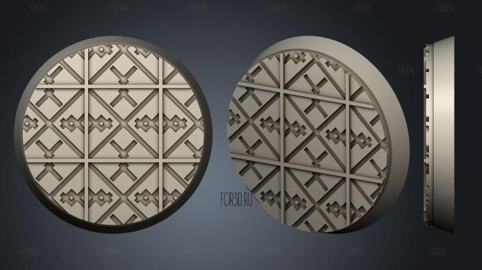 Miniatures bases 100mm 012 stl model for CNC