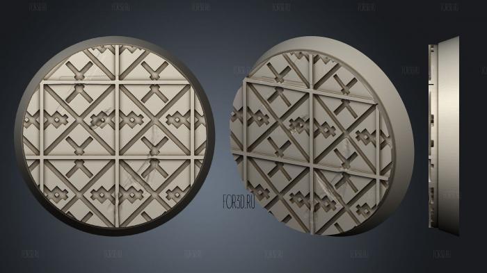 Miniatures bases 100mm 013 stl model for CNC