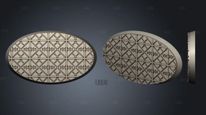 Miniatures bases 100mm 014 stl model for CNC