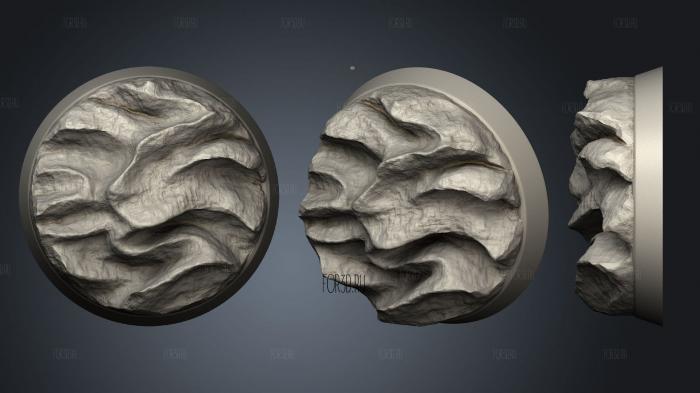 On Ancient Sands Circle 25mm B stl model for CNC