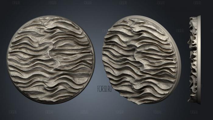 On Ancient Sands Circle 75mm stl model for CNC