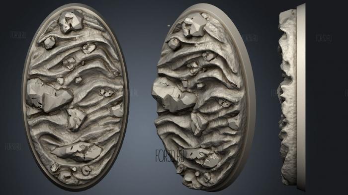 On Ancient Sands Oval 60mm B 3d stl модель для ЧПУ