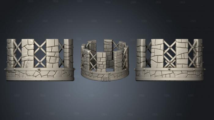 Pillars Alternative Roof Dungeon Tower stl model for CNC