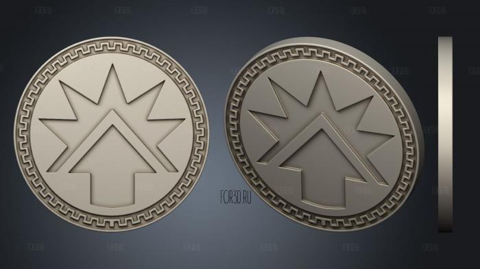 reactive coins token4 stl model for CNC