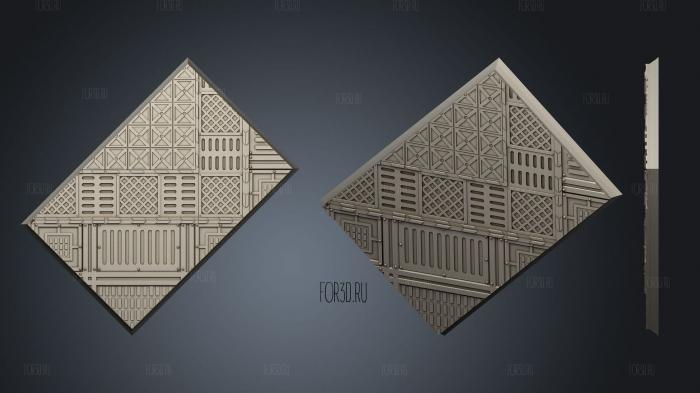 rectangle 75x50mm base indr 09 stl model for CNC