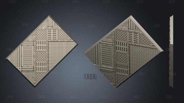 rectangle 75x50mm base indr 10 stl model for CNC